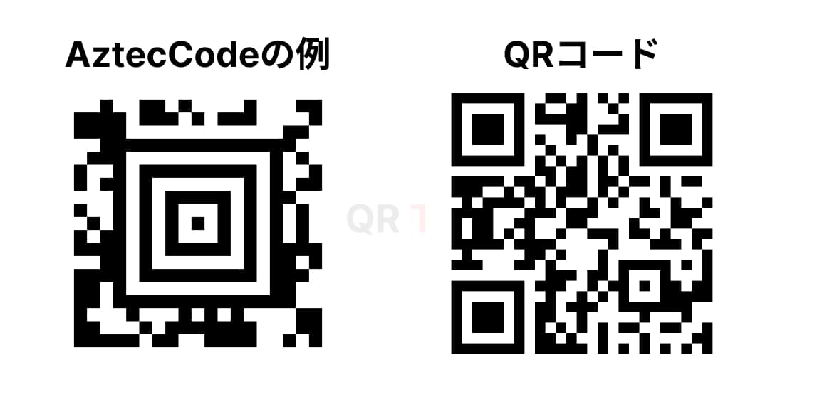 AztecCodeとQRコードの比較